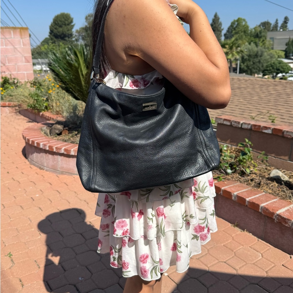 Kate Spade soft leather zippered tote Black Shoulder Bag